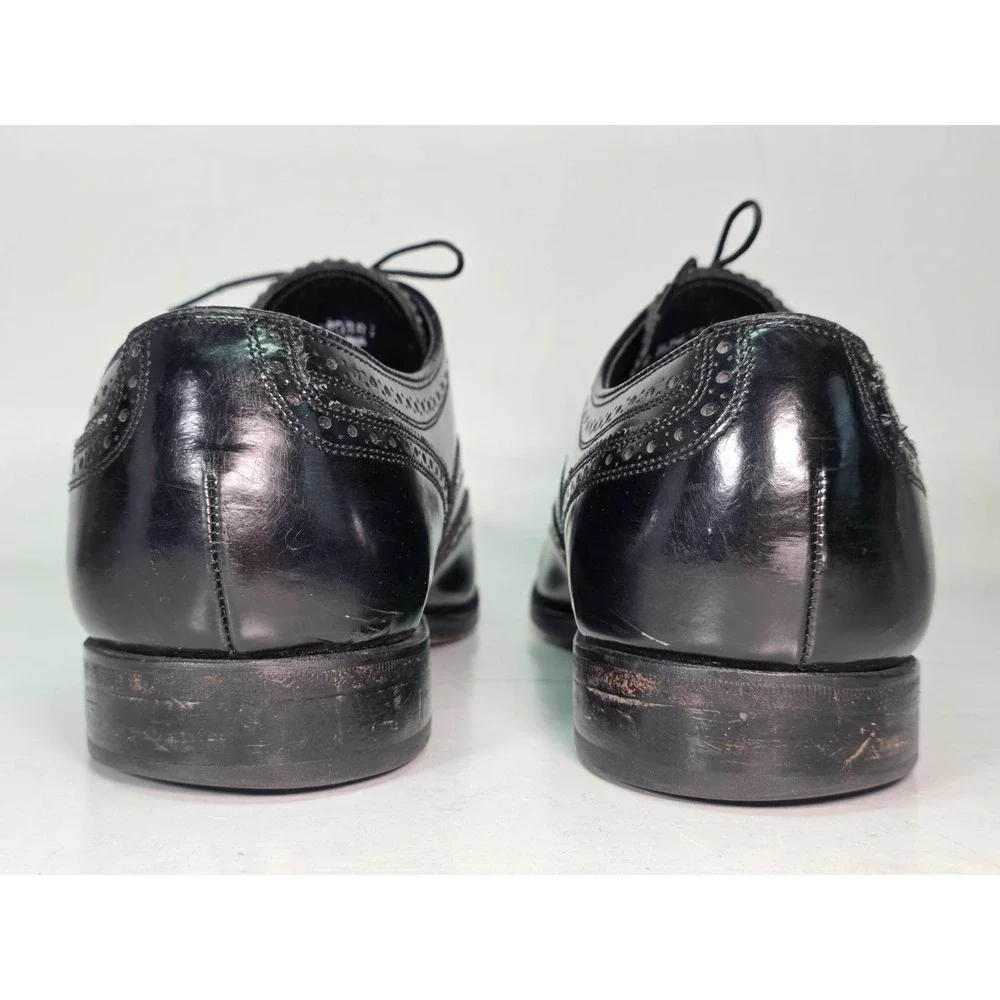 Florsheim Lexington Oxford Men's Dress Shoes Size 9.5 3E Black Leather Wingtip
